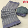Ash Georgette Leheriya Foil Work Saree