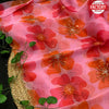 Pure Organza Floral Handworked Saree