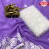 Lavender Soft Georgette Saree With Embroidery