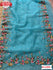 Sky Blue Multi-thread Embroidery Work Organza Saree