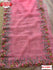 Pink Multi-thread Embroidery Work Organza Saree