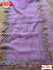 Lavender Multi-thread Embroidery Work Organza Saree
