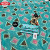 Turquoise Cotton Silk Saree With Fancy Work