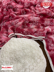 Soft Digital Printed Saree With Pigment Work