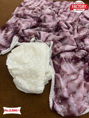 Soft Digital Printed Saree With Pigment Work