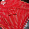 Red Pure Georgette Crochet Work Saree