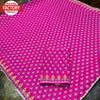 Pink Pure Georgette Crochet Work Saree