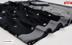 Soft Banarasi Silk Saree With Silver Blouse Piece