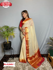 Pure Chiffon Banarasi Zari Saree