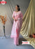 Baby Pink Silver Zari Linen Saree