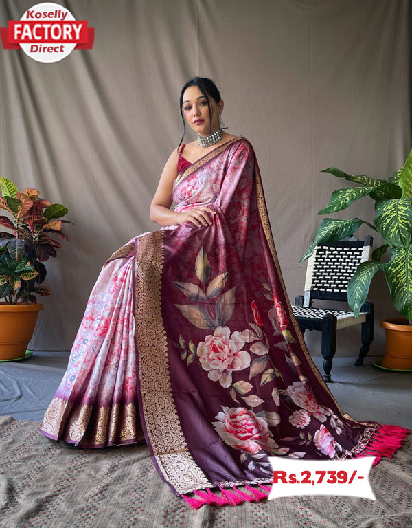 Dola Viscose Banarasi Border Designer Saree