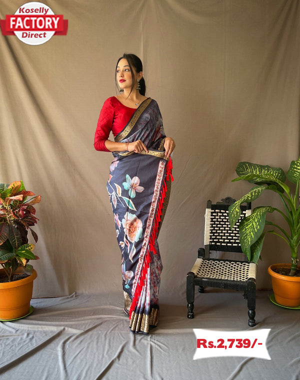 Dola Viscose Banarasi Border Designer Saree