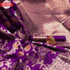 Purple Banarasi Pure Silk Saree
