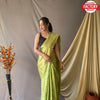 Pista Green Organza Silk Banarasi Saree