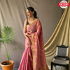 Pink Organza Silk Banarasi Saree