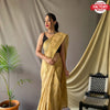 Golden Organza Silk Banarasi Saree