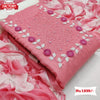 Pink Cotton Embroidered Kurtha Suruwal Piece