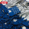 Navy Blue Banarasi Rose Weaving Saree