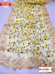 Pure Organza Embroidered Partywear Saree