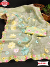 Pure Khadi Organza Designer Floral Sequins Saree