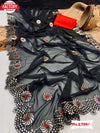 Black Georgette Gota Patti Work Partywear Saree