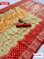 Pure Banarasi Multishaded Silk Saree
