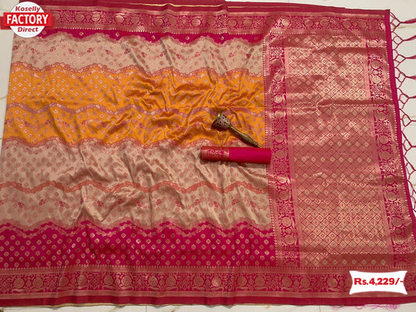 Pure Banarasi Multishaded Silk Saree