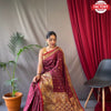 Maroon Pure Soft Kanchipuram Silk Saree
