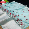 Faint Blue Organza Designer Saree