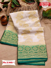 Pure Georgette Rich Zari Banarasi Saree