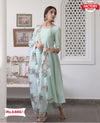 Pastel Green Kurtha Palazzo Dupatta Set
