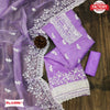 Lavender Organza Embroidered Kurtha Suruwal Piece