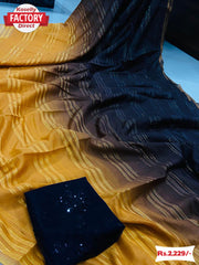 Multi-shaded Zari Padding Designer Saree