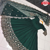 Dark Green Embroidered Gown Dupatta Set