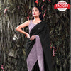Black Mirror Work Partywear Saree