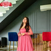 Pink Chanderi Silk Gown with Dupatta
