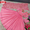 Pink Chanderi Silk Gown with Dupatta