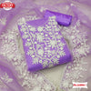 Lavender Organza Embroidered Kurtha Suruwal Piece