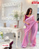 Pink and Purple Sequins Partywear Saree With Readymade Blouse