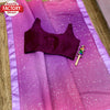 Pink and Purple Sequins Partywear Saree With Readymade Blouse