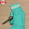 Sea Green Satin Organza Embroidered Saree