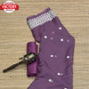 Mauve Satin Organza Embroidered Saree