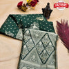 Dark Green Pure Dola Silk Saree