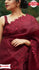 Maroon Pure Organza Chikankari Saree