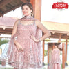 Light Pink Partywear Kurtha Sharara Dupatta Set