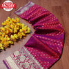 Magenta Soft Banarasi Zari Weaving Saree