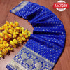 Royal Blue Soft Banarasi Zari Weaving Saree