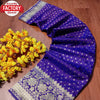 Purple Soft Banarasi Zari Weaving Saree