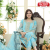 Sky Blue Organza Kurtha Palazzo Dupatta Set