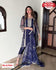 Navy Blue Organza Kurtha Palazzo Dupatta Set
